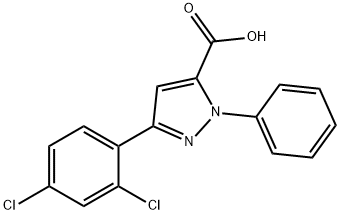 3-(2,4-DICHLOROPHENYL)-1-PHENYL-1H-PYRAZOLE-5-CARBOXYLIC ACID Structural