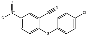 2-[(4-CHLOROPHENYL)THIO]-5-NITROBENZONITRILE