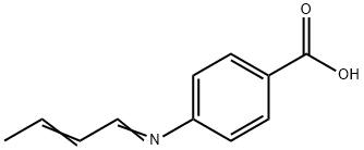 Benzoic acid, 4-(2-butenylideneamino)- (9CI) Structural