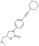 2-Oxazolidinone, 3-(4-(cyclohexylethynyl)phenyl)-5-(methoxymethyl)-