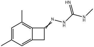 Hydrazinecarboximidamide, 2-(3,5-dimethylbicyclo[4.2.0]octa-1,3,5-trien-7-ylidene)-N-methyl- (9CI) Structural