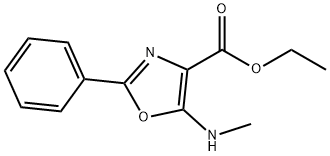 ETHYL 5-(METHYLAMINO)-2-PHENYLOXAZOLE-4-CARBOXYLATE Structural