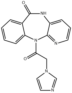 6H-Pyrido(2,3-b)(1,4)benzodiazepin-6-one, 5,11-dihydro-11-(1H-imidazol -1-ylacetyl)-, hydrate