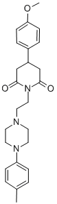 4-(4-Methoxyphenyl)-1-(2-(4-(4-methylphenyl)-1-piperazinyl)ethyl)-2,6- piperidinedione