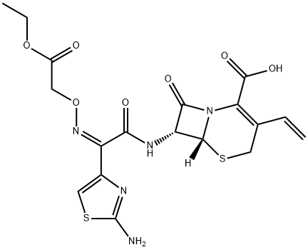 (6R,7R)-7-[[(2Z)-2-(2-AMino-4-thiazolyl)-2-[(2-ethoxy-2-oxoethoxy)iMino]acetyl]aMino]-3-ethenyl-8-oxo-5-thia-1-azabicyclo[4.2.0]oct-2-ene-2-carboxylic Acid Structural