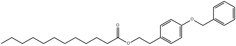 Dodecanoic acid, 2-[4-(phenylMethoxy)phenyl]ethyl ester Structural