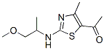 Ethanone, 1-[2-[(2-methoxy-1-methylethyl)amino]-4-methyl-5-thiazolyl]- (9CI) Structural