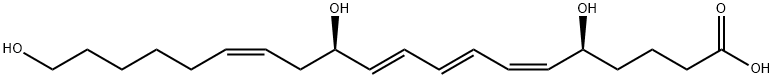 (5S,12R)-5,12,20-TRIHYDROXY-(6Z,8E,10E,14Z)-EICOSATETRAENOIC ACID