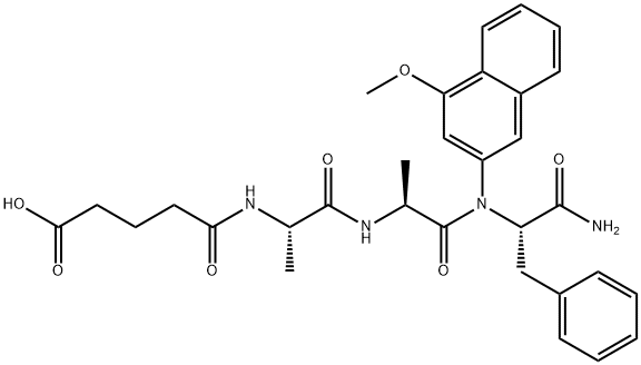 GLUTARYL-ALA-ALA-PHE 4-METHOXY-BETA-NAPHTHYLAMIDE Structural