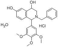 4,6-Isoquinolinediol, 1,2,3,4-tetrahydro-2-(phenylmethyl)-1-(3,4,5-tri methoxyphenyl)-, hydrochloride, hydrate (3:3:1)