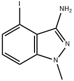 4-Iodo-1-methyl-1H-indazol-3-ylamine Structural