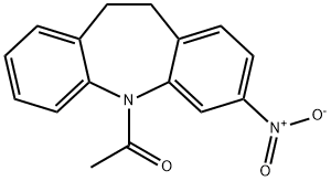 1-(3-Nitro-10,11-dihydro-5H-dibenzo[b,f]azepin-5-yl)ethanone Structural