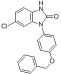 1,3-Dihydro-6-chloro-1-(4-(phenylmethoxy)phenyl)-2H-benzimidazol-2-one Structural