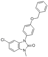 1,3-Dihydro-5-chloro-1-methyl-3-(4-(phenylmethoxy)phenyl)-2H-benzimida zol-2-one