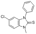 1,3-Dihydro-5-chloro-1-methyl-3-phenyl-2H-benzimidazole-2-thione Structural