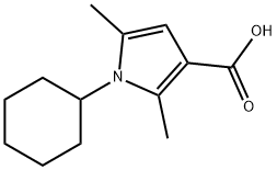 1H-Pyrrole-3-carboxylicacid,1-cyclohexyl-2,5-dimethyl-(9CI) Structural