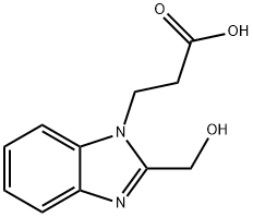 3-(2-HYDROXYMETHYL-BENZOIMIDAZOL-1-YL)-PROPIONIC ACID Structural