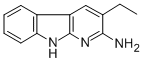 2-Amino-3-ethyl-9H-pyrido(2,3-b)indole Structural