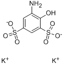 dipotassium 5-amino-4-hydroxybenzene-1,3-disulphonate Structural