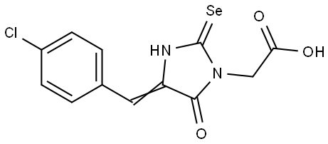 1-IMIDAZOLIDINEACETIC ACID, 4-((4-CHLOROPHENYL)METHYLENE)-5-OXO-2-SELE NOXO-