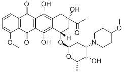 3'-(4-methoxy-1-piperidinyl)-3'-deaminodaunorubicin Structural