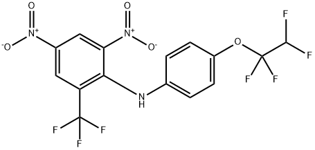 2,4-Dinitro-N-(4-(1,1,2,2-tetrafluoroethoxy)phenyl)-6-(trifluoromethyl )benzenamine Structural