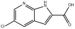 1H-Pyrrolo[2,3-b]pyridine-2-carboxylic acid, 5-chloro- Structural