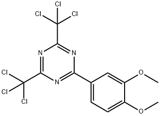 1-(3',4'-DIMETHOXY PHENYL)-3,5-BIS-TRICHLORO-METHYL SYM TRIAZINE