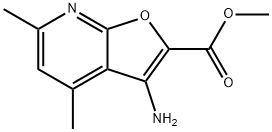 Furo[2,3-b]pyridine-2-carboxylic acid, 3-amino-4,6-dimethyl-, methyl ester (9CI) Structural