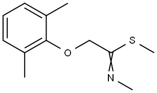 Acetimidic acid, N-methylthio-2-(2,6-xylyloxy)-, methyl ester (8CI) Structural