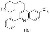 Quinoline, 6-methoxy-2-phenyl-4-(2-(4-piperidinyl)ethyl)-, monohydroch loride