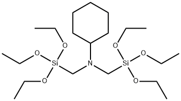 N,N-bis[(triethoxysilyl)methyl]cyclohexylamine Structural