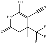 Nicotinonitrile, 1,4,5,6-tetrahydro-2-hydroxy-4-methyl-6-oxo-4-(trifluoromethyl)- (8CI)