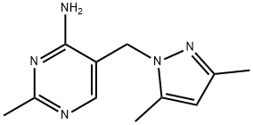 Pyrimidine, 4-amino-5-[(3,5-dimethylpyrazol-1-yl)methyl]-2-methyl- (8CI) Structural