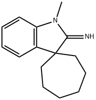 Spiro[cycloheptane-1,3-[3H]indol]-2(1H)-imine, 1-methyl- (9CI) Structural