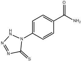 1-(4-CARBAMOYLPHENYL)-5-MERCAPTOTETRAZOLE Structural