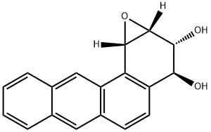 (-)-(1S,2R,3R,4S)-3,4-Dihydroxy-1,2-epoxy-1,2,3,4-tetrahydrobenz(a)ant hracene Structural