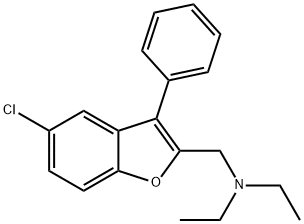 BENZOFURAN, 5-CHLORO-2-(DIETHYLAMINOMETHYL)-3-PHENYL- Structural