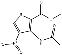 Methyl 3-(acetylamino)-4-nitrothiophene-2-carboxylate Structural