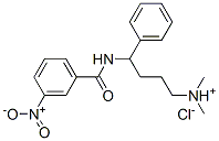 dimethyl-[4-[(3-nitrobenzoyl)amino]-4-phenyl-butyl]azanium chloride Structural