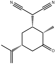 Propanedinitrile, [(1R,2S,5R)-2-methyl-5-(1-methylethenyl)-3-oxocyclohexyl]- (9CI) Structural