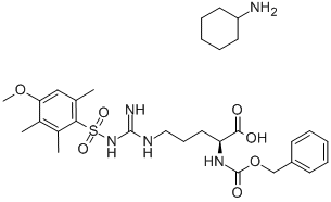 Z-ARG(MTR)-OH CHA Structural