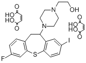 1-Piperazineethanol, 4-(10,11-dihydro-3-fluoro-8-iododibenzo(b,f)thiep in-10-yl)-, (Z)-2-butenedioate (1:2)