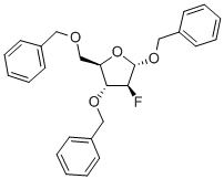 BENZYL-3,5-DI-O-BENZYL-2-DEOXY-2-FLUORO-ALPHA-D-ARABINOFURANOSIDE Structural