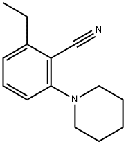 Benzonitrile, 2-ethyl-6-(1-piperidinyl)- (9CI) Structural