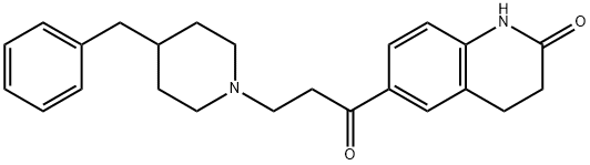 6-(1-Oxo-3-(4-benzyl-1-piperidyl)propyl)-3,4-dihydrocarbostyril Structural