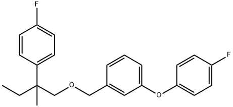 1-(4-Fluorophenoxy)-3-((2-(4-fluorophenyl)-2-methylbutoxy)methyl)benze ne Structural