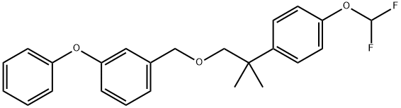 3-Phenoxybenzyl 2-(4-difluoromethoxyphenyl)-2-methylpropyl ether Structural