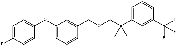 3-(4-Fluorophenoxy)benzyl 2-(3-trifluoromethylphenyl)-2-methylpropyl e ther Structural