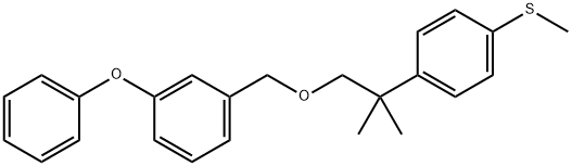 3-Phenoxybenzyl 2-(4-methylthiophenyl)-2-methylpropyl ether Structural